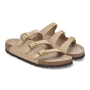 Birkenstock Florida Nubuck Leather - Sandcastle